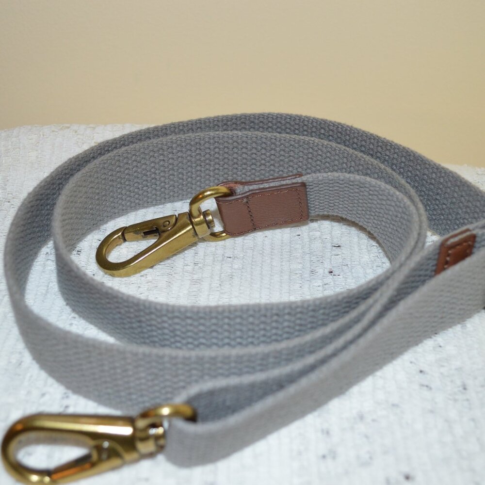 Fossil Gray Canvas Web Replacement Strap 1 1/4" W… - image 5